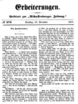 Erheiterungen (Aschaffenburger Zeitung) Samstag 21. November 1857