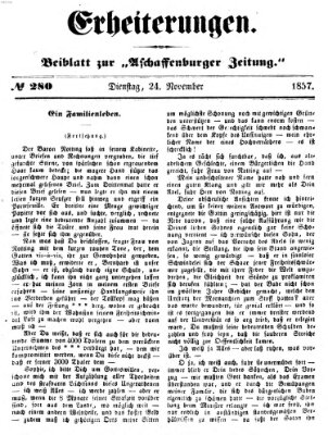 Erheiterungen (Aschaffenburger Zeitung) Dienstag 24. November 1857