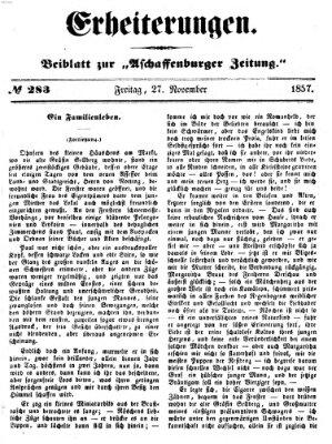 Erheiterungen (Aschaffenburger Zeitung) Freitag 27. November 1857