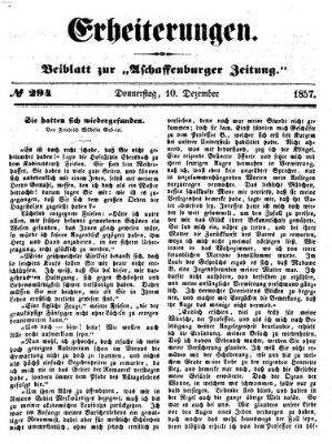 Erheiterungen (Aschaffenburger Zeitung) Donnerstag 10. Dezember 1857