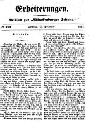 Erheiterungen (Aschaffenburger Zeitung) Dienstag 15. Dezember 1857