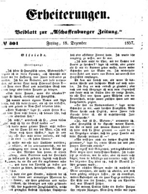 Erheiterungen (Aschaffenburger Zeitung) Freitag 18. Dezember 1857