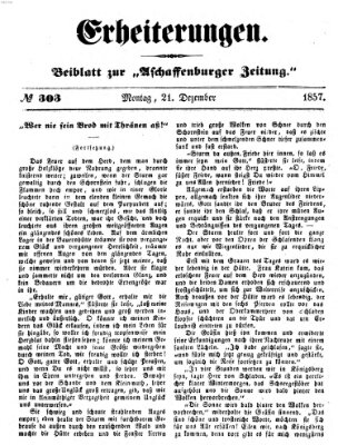 Erheiterungen (Aschaffenburger Zeitung) Montag 21. Dezember 1857