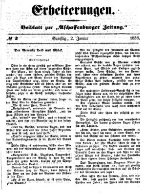 Erheiterungen (Aschaffenburger Zeitung) Samstag 2. Januar 1858