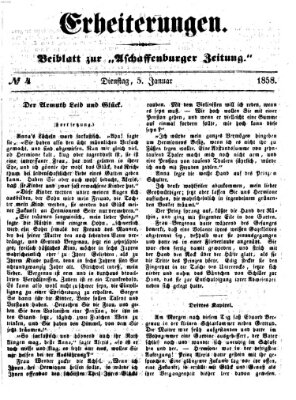 Erheiterungen (Aschaffenburger Zeitung) Dienstag 5. Januar 1858