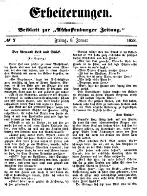 Erheiterungen (Aschaffenburger Zeitung) Freitag 8. Januar 1858