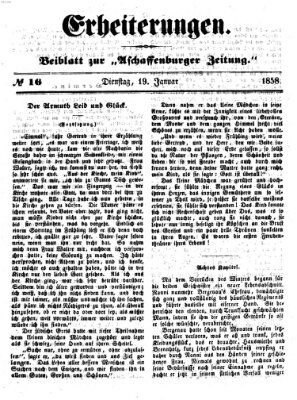 Erheiterungen (Aschaffenburger Zeitung) Dienstag 19. Januar 1858