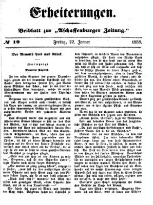 Erheiterungen (Aschaffenburger Zeitung) Freitag 22. Januar 1858