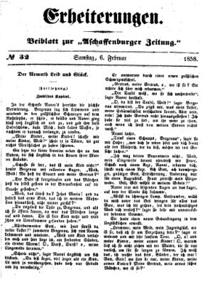 Erheiterungen (Aschaffenburger Zeitung) Samstag 6. Februar 1858