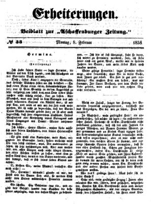 Erheiterungen (Aschaffenburger Zeitung) Montag 8. Februar 1858