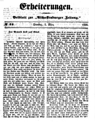 Erheiterungen (Aschaffenburger Zeitung) Dienstag 2. März 1858