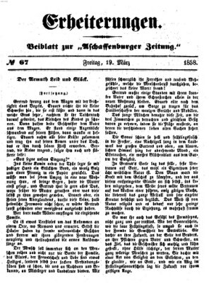 Erheiterungen (Aschaffenburger Zeitung) Freitag 19. März 1858