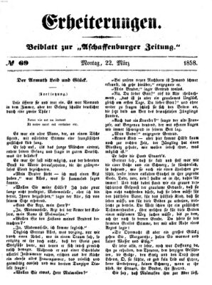 Erheiterungen (Aschaffenburger Zeitung) Montag 22. März 1858