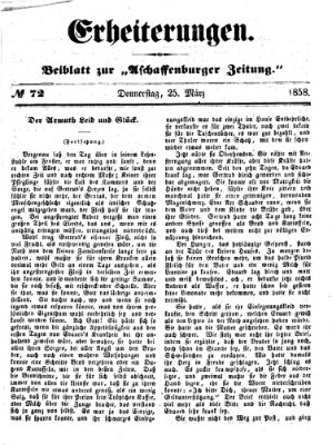 Erheiterungen (Aschaffenburger Zeitung) Donnerstag 25. März 1858