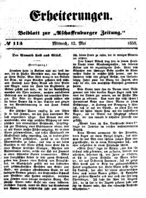 Erheiterungen (Aschaffenburger Zeitung) Mittwoch 12. Mai 1858