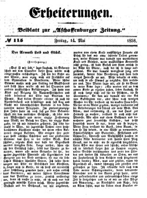 Erheiterungen (Aschaffenburger Zeitung) Freitag 14. Mai 1858