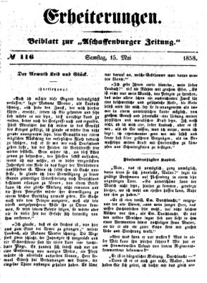 Erheiterungen (Aschaffenburger Zeitung) Samstag 15. Mai 1858