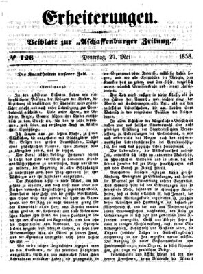 Erheiterungen (Aschaffenburger Zeitung) Donnerstag 27. Mai 1858