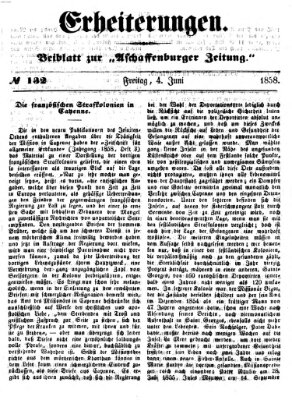 Erheiterungen (Aschaffenburger Zeitung) Freitag 4. Juni 1858