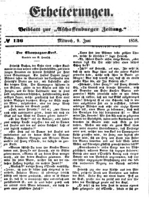 Erheiterungen (Aschaffenburger Zeitung) Mittwoch 9. Juni 1858