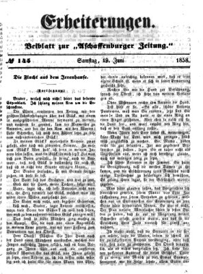 Erheiterungen (Aschaffenburger Zeitung) Samstag 19. Juni 1858