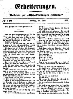 Erheiterungen (Aschaffenburger Zeitung) Freitag 25. Juni 1858