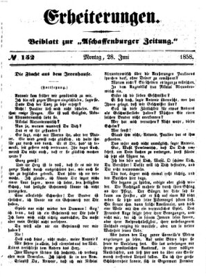 Erheiterungen (Aschaffenburger Zeitung) Montag 28. Juni 1858