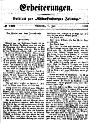 Erheiterungen (Aschaffenburger Zeitung) Mittwoch 7. Juli 1858