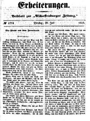 Erheiterungen (Aschaffenburger Zeitung) Dienstag 20. Juli 1858