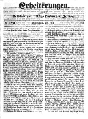 Erheiterungen (Aschaffenburger Zeitung) Donnerstag 22. Juli 1858