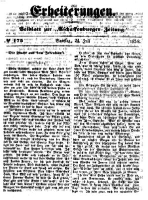 Erheiterungen (Aschaffenburger Zeitung) Samstag 24. Juli 1858