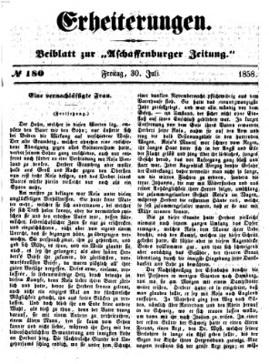 Erheiterungen (Aschaffenburger Zeitung) Freitag 30. Juli 1858