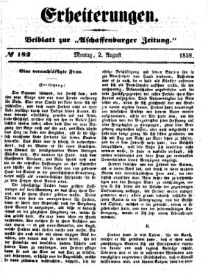 Erheiterungen (Aschaffenburger Zeitung) Montag 2. August 1858