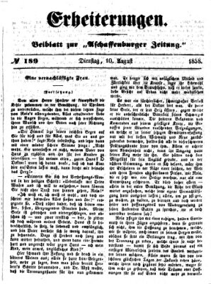 Erheiterungen (Aschaffenburger Zeitung) Dienstag 10. August 1858