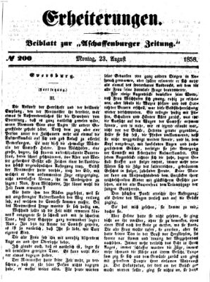 Erheiterungen (Aschaffenburger Zeitung) Montag 23. August 1858