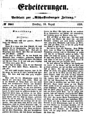 Erheiterungen (Aschaffenburger Zeitung) Dienstag 24. August 1858