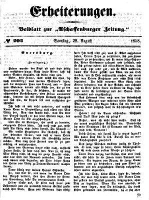 Erheiterungen (Aschaffenburger Zeitung) Samstag 28. August 1858