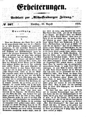 Erheiterungen (Aschaffenburger Zeitung) Dienstag 31. August 1858