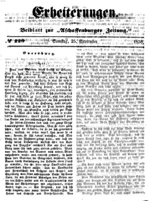 Erheiterungen (Aschaffenburger Zeitung) Samstag 25. September 1858