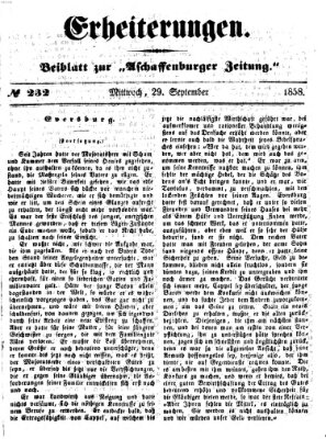 Erheiterungen (Aschaffenburger Zeitung) Mittwoch 29. September 1858