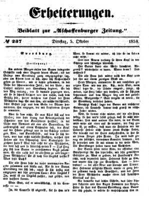 Erheiterungen (Aschaffenburger Zeitung) Dienstag 5. Oktober 1858