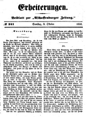 Erheiterungen (Aschaffenburger Zeitung) Samstag 9. Oktober 1858