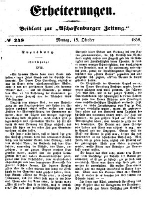 Erheiterungen (Aschaffenburger Zeitung) Montag 18. Oktober 1858