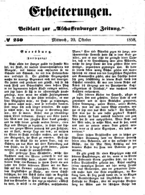 Erheiterungen (Aschaffenburger Zeitung) Mittwoch 20. Oktober 1858