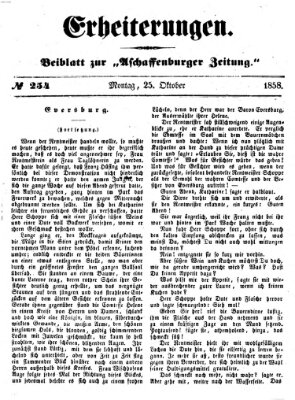 Erheiterungen (Aschaffenburger Zeitung) Montag 25. Oktober 1858