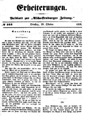 Erheiterungen (Aschaffenburger Zeitung) Dienstag 26. Oktober 1858