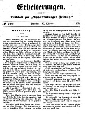 Erheiterungen (Aschaffenburger Zeitung) Samstag 30. Oktober 1858