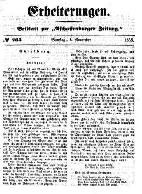 Erheiterungen (Aschaffenburger Zeitung) Samstag 6. November 1858