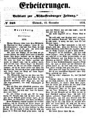 Erheiterungen (Aschaffenburger Zeitung) Mittwoch 10. November 1858