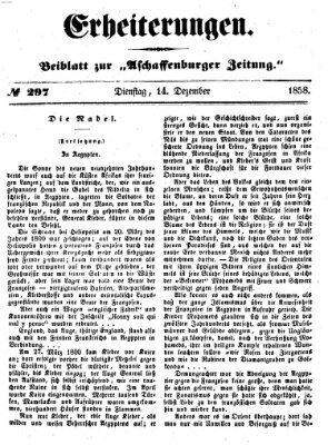 Erheiterungen (Aschaffenburger Zeitung) Dienstag 14. Dezember 1858